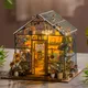 3D Miniatur Puppenhaus mit LED Licht kreative DIY Blumen haus handgemachte 3D Puzzle Montage Gebäude