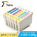 Tatrix 6PK pour T0801 T0802 T0803 T0804 T0805 T0806 cartouche d'encre Compatible pour Epson Stylus