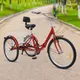 Tricycle pliable pour adultes vélo à 3 roues 7 vitesses poignée non chaude panier de courses