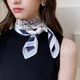 Frauen Seide schwarz und weiß Streifen quadratischen Schal Luxusmarke weibliche Strand Stolen