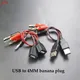 Câble de test de prise banane USB vers 4mm câble de connexion de tête A 600 câble de