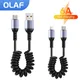 Olaf 66W 6A Fast Charging Type C Cable Spring 27W Type C IOS Data Cord Car Phone Charger USB Cable