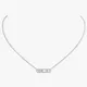 925 Sterling Silver French Three Diamond Necklace For Women Move Series Rose Gold Plated Original