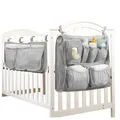 Sunveno Baby Crib Hanging Organizer 2-in-1 Multifunctional Large Capacity Baby Organizer For