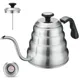 Coffee Kettle1L/1.2L Stainless Steel Pour Over Coffee Pot Kettle Drip Kettle with Thermometer For