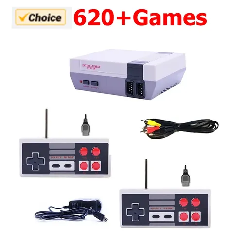 Console de jeu rétro classique pour adultes et enfants, mini système de jeu vidéo, 620 jeux AV intégrés, 8 bits, David Nes TV, cadeau