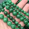 Jades vert naturel émeraude vert sec/noirâtre perles rondes de 6 à 14mm pour la fabrication!