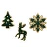 Decorazioni natalizie renna albero di natale stella verde oro per addobbi natalizi set 6 di cm14