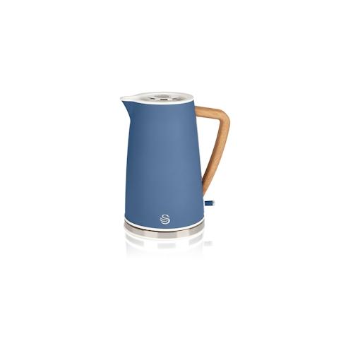 SWAN SK14610BLUNEU Wasserkocher 1,7L Ultra Schnell Kabellos Modernes Design Nordic, Blau, 2200W