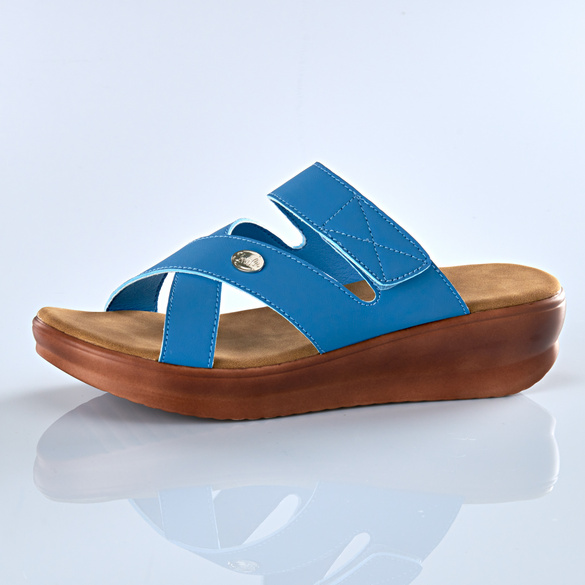 Pantolette "Else" petrol Amélie di Santi Image