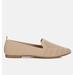 London Rag Akili Knit Textile Solid Flats - Brown