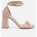 London Rag Belle Block Heeled Studded Sandals - Pink