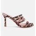 London Rag Times Up Diamante Buckle Mid Heel Sandals - Brown - US 6