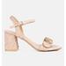 London Rag Chaplet Textured Block Heel Sandals - Pink - US 8