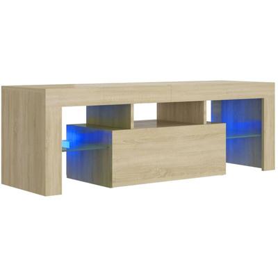 TV-Schrank mit LED-Leuchten Sonoma-Eiche 120x35x40 cm Vidaxl