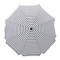 Parasol de plage jardin noir blanc D180cm