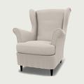 STRANDMON Linen Wing Chair Armchair Cover Regular Fit with Armrest Machine Washable Dryable IKEA Series