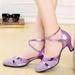 TUTUnaumb Autumn & Winter Hot Sale Women S Ballroom Tango Latin Dancing Shoes Sequins Shoes Social Dance Shoes Boots and Shoes-Purple