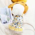 Dog Cat Dress Flower Flower / Floral Adorable Sweet Outdoor Dailywear Dog Clothes Puppy Clothes Dog Outfits Soft Yellow Red Costume for Girl and Boy Dog Polyester Cotton XS S M L XL