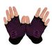 Mato & Hash Yoga Pilates Fingerless Exercise Grip Gloves - Black/Radiant orchid CA7050