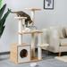 Pefilos 45 Modern Cat Tree Tower for Indoor Cats Cat Condo for Adult Cats with Sisal Scratching Posts Cat Tree House Beige