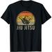 Retro Jiu Jitsu Sunset Graphic T-Shirt for Martial Arts Lovers