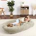 Danolapsi Dog Bed for Adultï¼ŒHuman Size Giant Dog Bed for Men and Women Human Dog Lazy Sofa Bed for People and Pets Washable Strip Flannel Nap Bed Adult Oval Human-Sized Dog Bed 71â€�x48â€�x14â€�