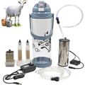 3L Electric Milking Machine Portable Goat Milking Machine Cattle Cow Sheep Electric Breast Pump With Pulse Micro Vacuum Pump High Efficiency Non-Toxic Tasteless Thickened Bottle Grey-goat