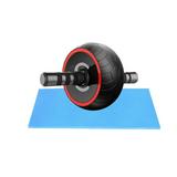 Gongxipen Abdominal Exercise Roller Abdominal Wheel Trainer Rubber Abdominal Trainer Home Gym Fitness Workout Training Device (One wheel One Mat)