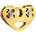 30KN Double Pulley Aluminum Carriage For Climbing Cable Heart Shaped Rescue Tandem Pulley
