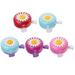 Gongxipen 5 Pcs Bell Color Sun Flower Bike Bell Adorable Bike Horn Accessory for Children Kids (Blue Purple Rosy Purple Blue White Pink White Red White Style)