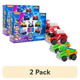 (2 pack) Paw Patrol: The Mighty Movie Toy Vehicle Set: 7 Pack with All Major Characters & Exclusive Mayor Humdinger Movie Figure- Gift Set with Rubble Chase Skye Zuma Marshall & Rocky (Unique Movie Color)