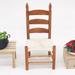 Dollhouse Wooden Chair Miniature Wooden Vintage Chair For 1:12 Dolls Diy Dollhouse Accessories Dollhouse Miniature Dining Table Chair Wooden Furniture Set Diy Dollhouse Accessories [Red Brown]
