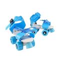 Gongxipen Children Adjustable Double Row Skating Patins Four Wheels Skates Shoes Children Gifts Size 25-32 (Blue)