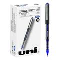 Uniball Vision Rollerball Pens Blue Pens Pack of 12 Micro Point Pens with 0.5mm Micro Blue Ink Ink Black Pen Pens Fine Point Smooth Writing Pens Bulk Pens and Office Supplies