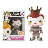 Funkoe #SE Freddy As Pennywise 2018 San Diego SDCC /4000 Vinyl Action Figures Pop! Toys Birthday gift toy Collections ornaments - w/Plastic protective shell - New!