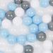 100 BPA Free Pit Balls - Durable 2.2 Inch Ocean Balls for Ball Pits - Crush Proof and Colorful - Safe and Non-Toxic - Perfect for Playhouses and Kiddie Pools - (Pack of 100 Macaron Blue Grey White