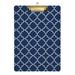 Blue with Lattice Clipboard Acrylic Clipboards Standard A4 Letter Size 12.5 X 9 with Retractable Hanging Tab Clip Board for Teacher Kids Students Office