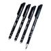 Magic Erasable Pen Refill Washable Handle Erasable Gel-Ink Pen Set Colored Ink Rod Stationery for School Office Supply 4pcs Black