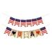 FUYUYU Independence Day Party Decor Patriotic 4th of July Bunting Includes 21 Flag Burlap Banners and 1 Red White and Flag for Independence Labor Day Holiday Decorations Home Decor