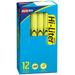 AVERY Hi-Liter Pen-Style Highlighters Smear Safe Ink Chisel Tip 12 Fluorescent Yellow Highlighters (23591)
