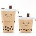 Cute Telescopic Pencil Case Boba Tea Shaped Pencil Case Kawaii Pen Pouch Pen Holder Cosmetic Bags Stationery School Supplies