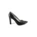 Calvin Klein Heels: Pumps Chunky Heel Work Black Solid Shoes - Women's Size 9 1/2 - Closed Toe