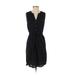 Old Navy Casual Dress - Shirtdress V Neck Sleeveless: Black Solid Dresses - Women's Size Small Petite