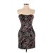 Zara Cocktail Dress - Mini Sweetheart Sleeveless: Black Dresses - Women's Size Medium
