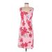 Ann Taylor LOFT Casual Dress - Sheath: Pink Print Dresses - Women's Size 8