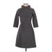 Boden Casual Dress - A-Line: Gray Solid Dresses - Women's Size 4 Petite