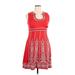 INC International Concepts Casual Dress - Mini Scoop Neck Sleeveless: Red Dresses - Women's Size X-Large