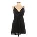 Reformation Casual Dress - A-Line V Neck Sleeveless: Black Print Dresses - Women's Size 12
