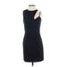 Material Girl Casual Dress - Sheath Crew Neck Sleeveless: Black Print Dresses - New - Women's Size Small